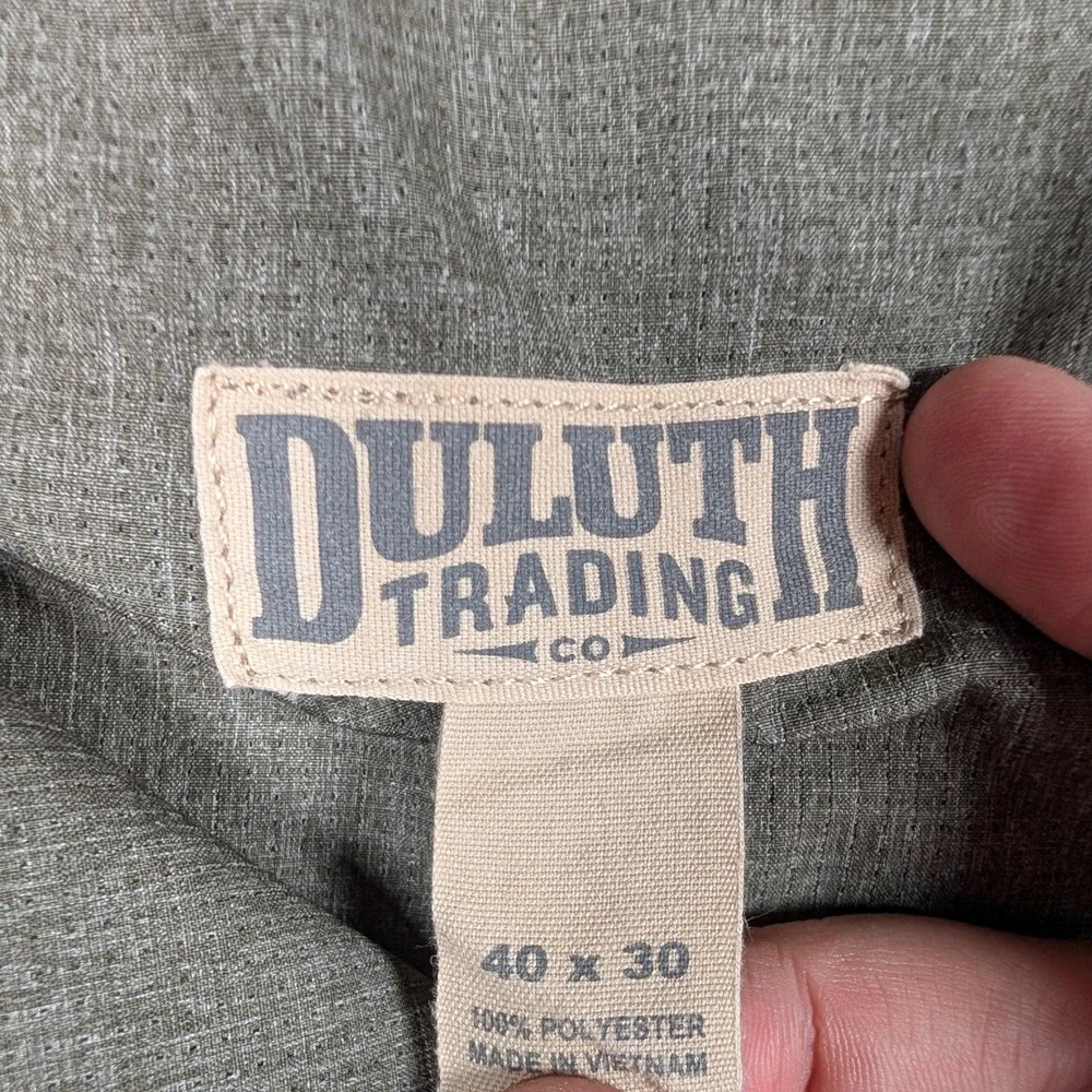 Duluth Trading Co DuluthFlex Breezeshooter Pant Mens 40x30 Green Straight 53721B